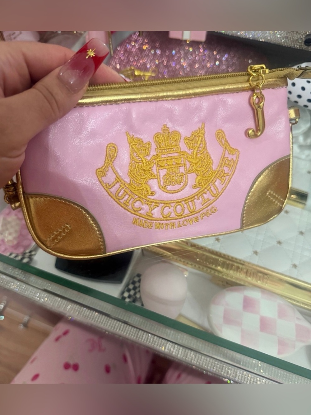 Juicy Couture Pink & Gold y2k bag rare